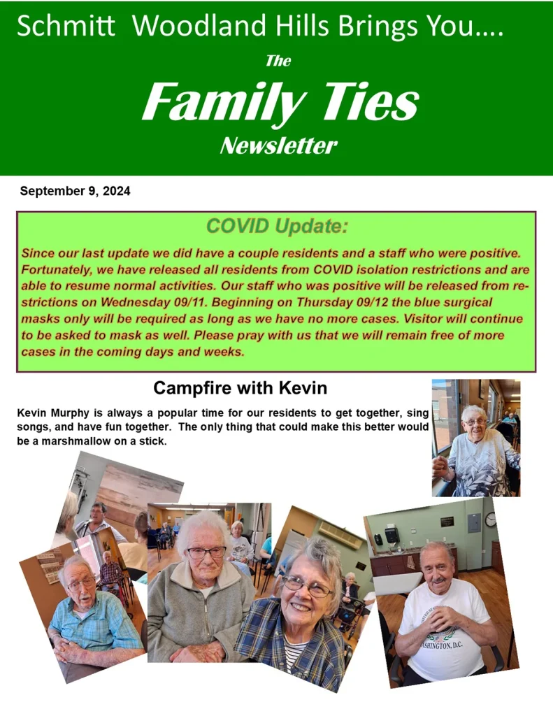 SWH Family Ties Newsletter September 9 2024