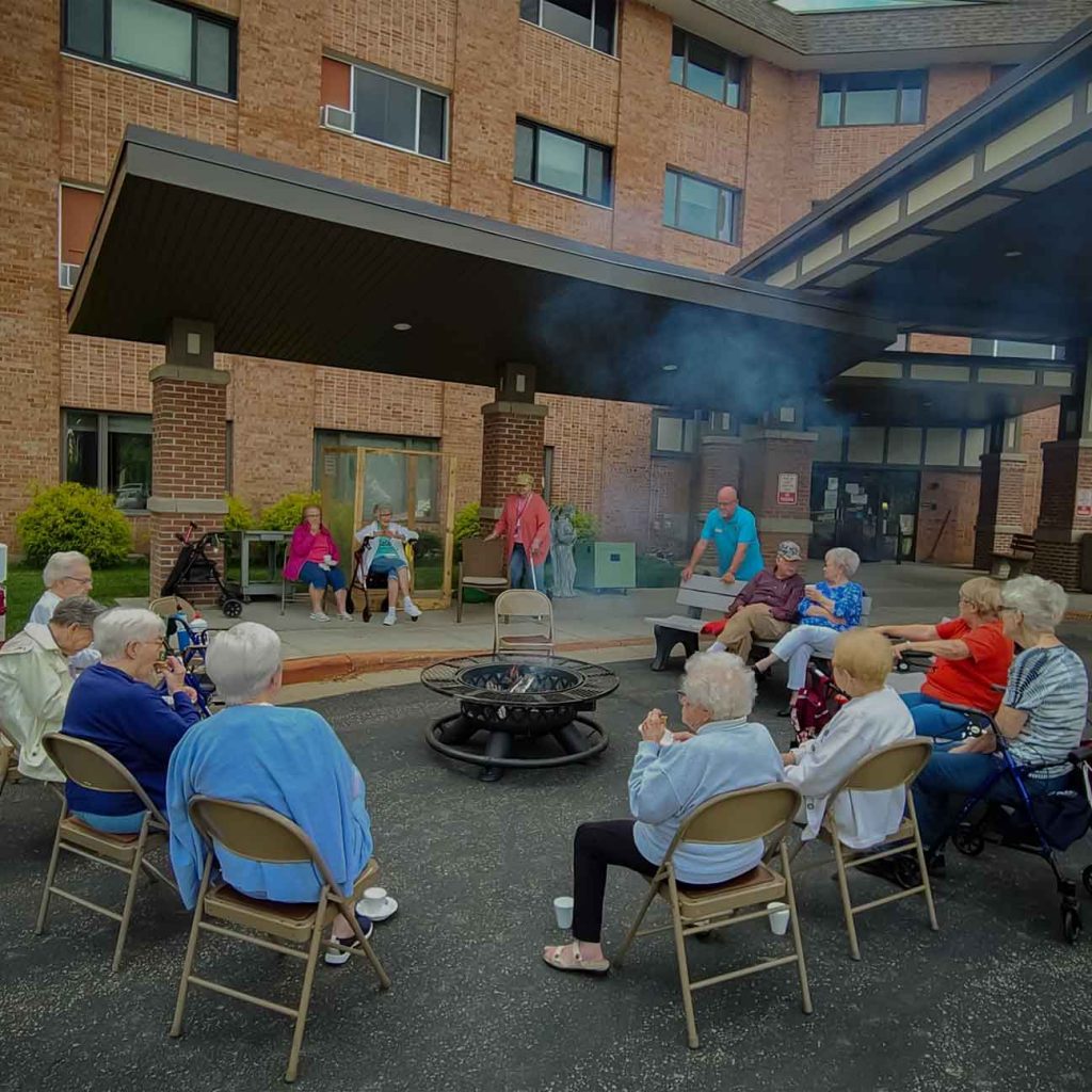 Campfire with Volunteers and Residens